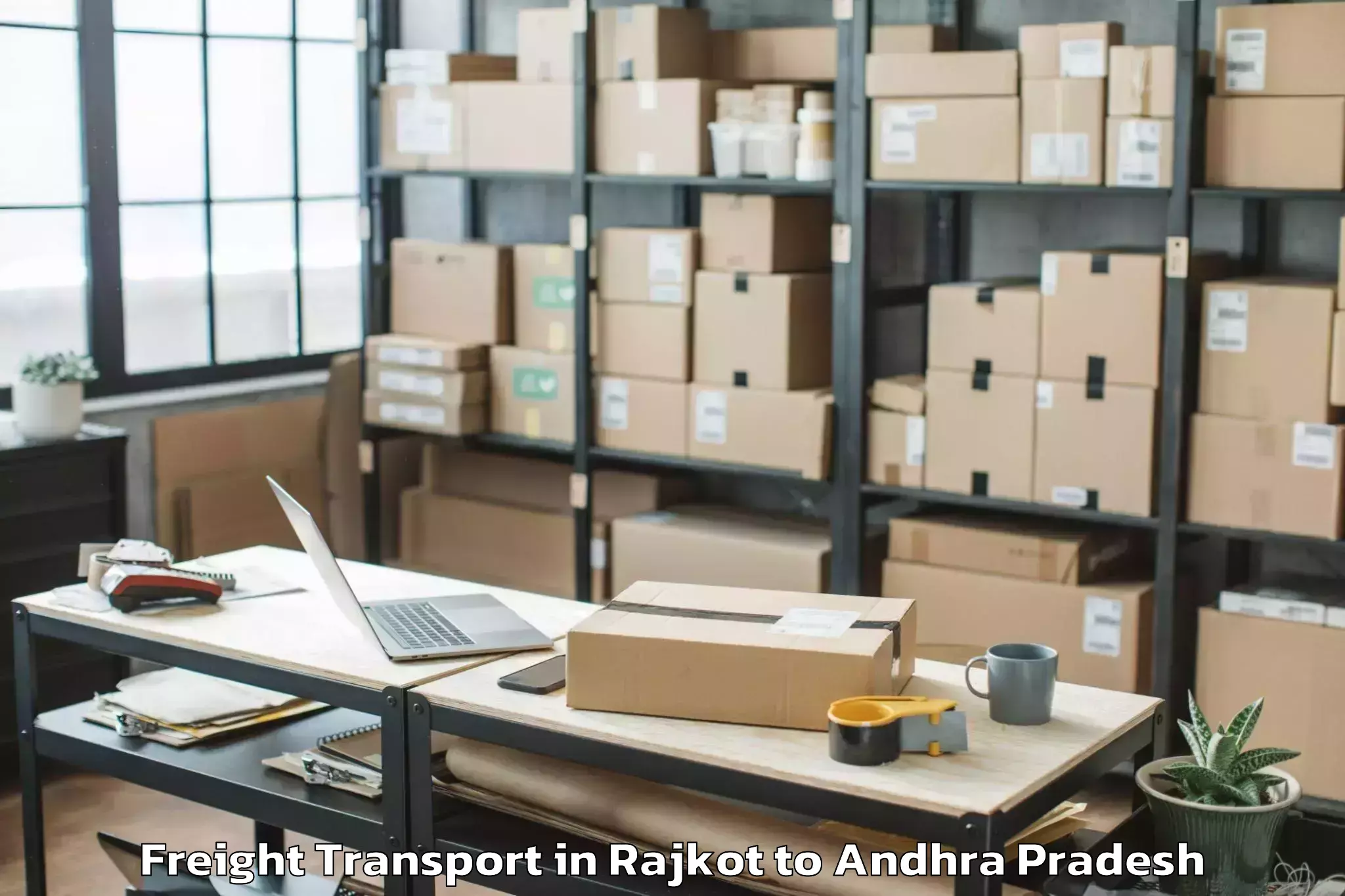 Easy Rajkot to Palakollu Freight Transport Booking